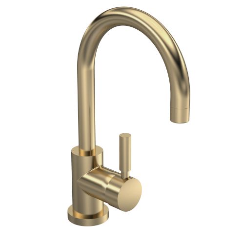 Hudson Reed Tec Single Lever Mono Basin Mixer - Brushed Brass (18853)