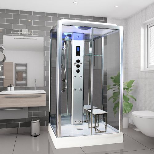 Insignia Premium 1150 x 850mm Rectangle Shower Cabin - Chrome (15544)
