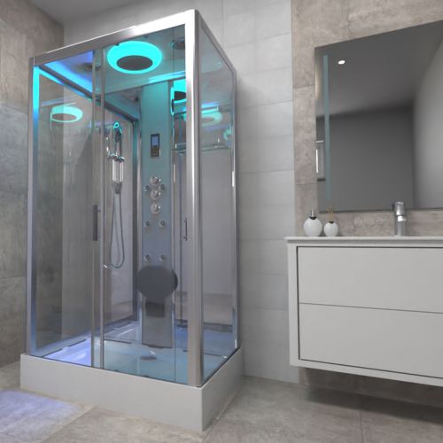 Insignia Premium 1050 x 850mm Rectangle Shower Cabin - Chrome (15536)