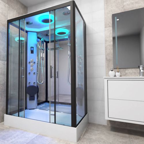 Insignia Premium 1400 x 900mm Twin Shower Cabin - Black (15551)