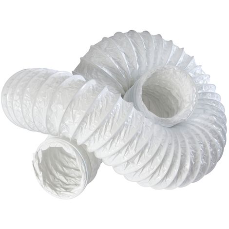 4" 102mm White PVC Ducting - 6 Metres (6478)