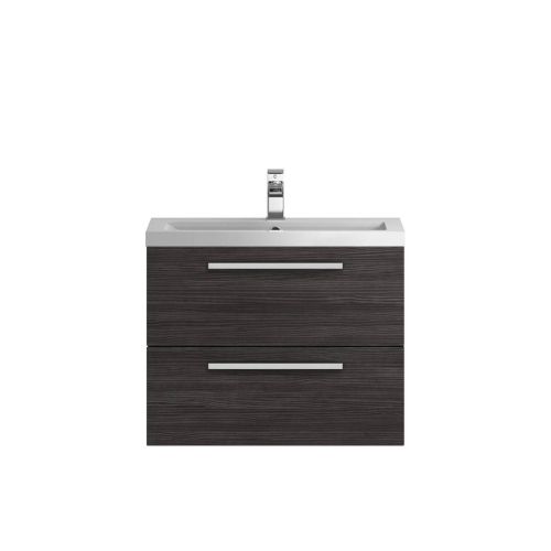 Hudson Reed Quartet 720mm Wall Mounted Vanity Unit & Basin - Hacienda Black QUA007 (8222)