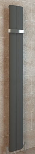 Berlini 1800 x 185mm Aluminium Radiator - Matt Anthracite (6248)