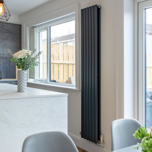 Vertigo 1800 x 354mm Double Panel Radiator - Anthracite