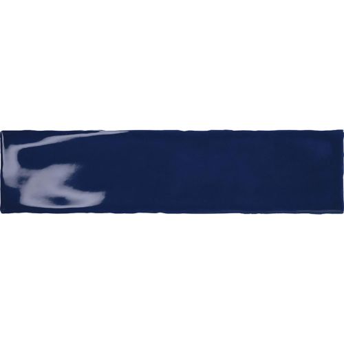 Rural Flat Oxford Dark Blue Traditional Edge Brick Effect 7.5 x 30cm White Body Tile - 1sqm perbox