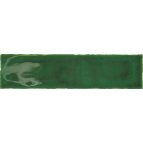 Rural Flat Victorian Deep Green Craqule Glaze Traditional Edge Brick Effect 7.5 x 30cm - 1 sqm perbox