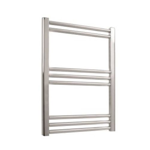 LoCo 700 x 500mm Straight Heated Towel Rail - Chrome (15877)