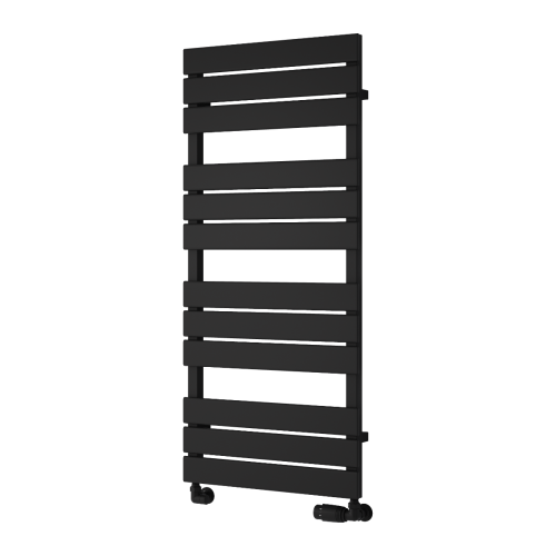 Avola 1124 x 500mm Designer Heated Towel Rail - Black