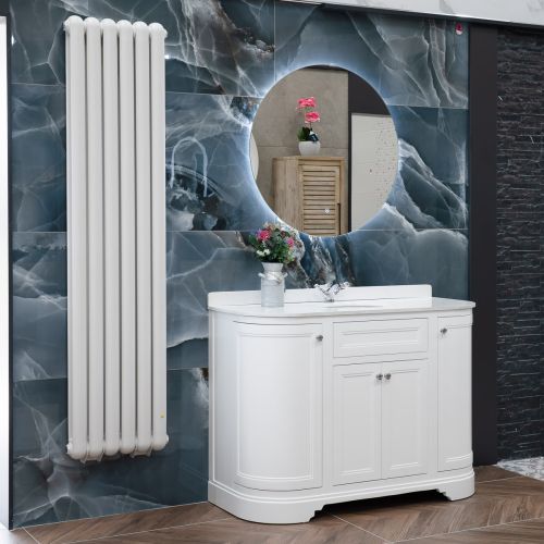 Coneva 1800 x 440mm Designer Radiator - White