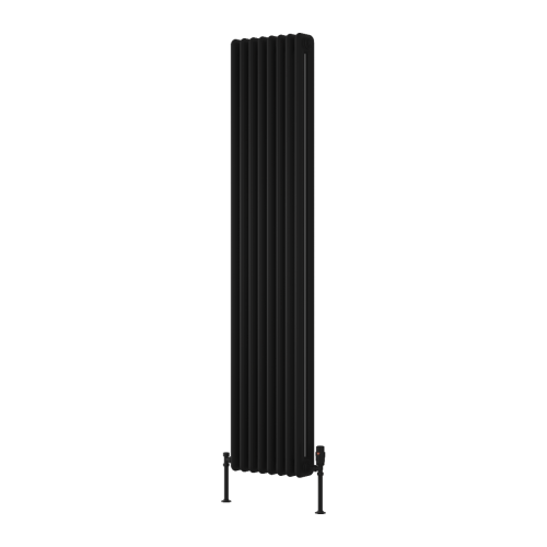 Hedingham 1800 x 375mm Designer Radiator - Matt Black