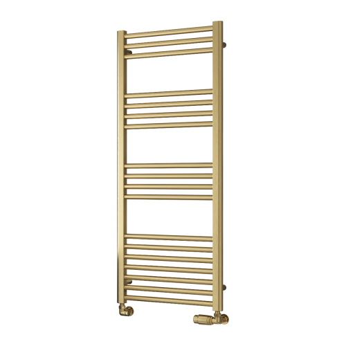Ottone 1200 x 500mm Towel Radiator - Brushed Brass