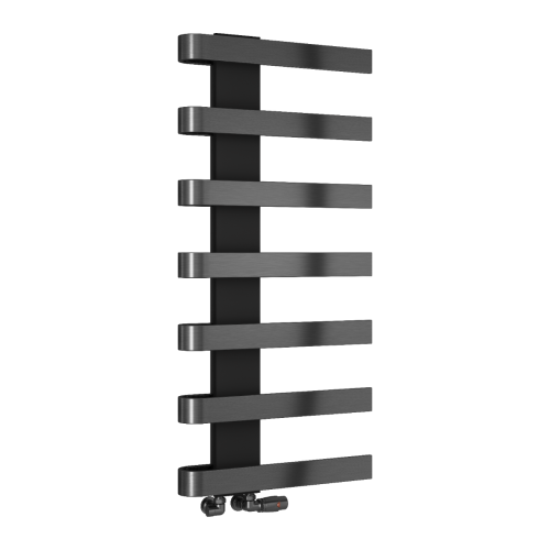 Panaro 1100 x 500mm Designer Heated Towel Rail - Brushed Gun Metal