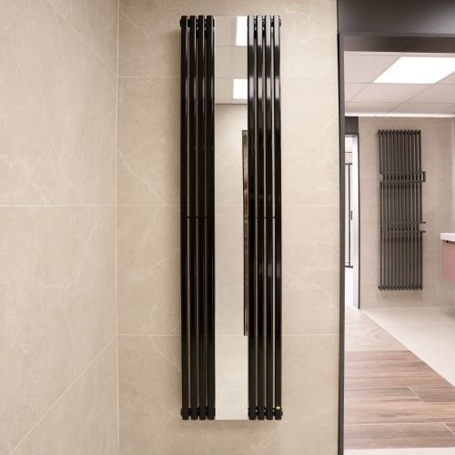 Reflect 1800 x 449mm Designer Radiator - Black