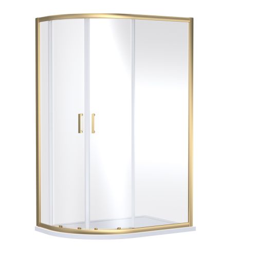 Dene Offset Quadrant Shower Enclosure 1900 x 1000mm x 800mm - Brushed Brass