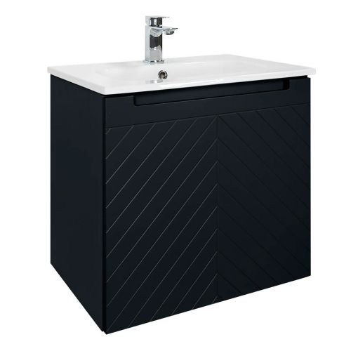Josef Martin Sophie 600mm Chevron Vanity Unit & Slimline Basin - Ember