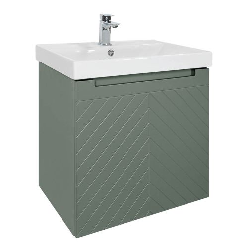 Josef Martin Sophie 600mm Chevron Vanity Unit & Basin - Spring Green