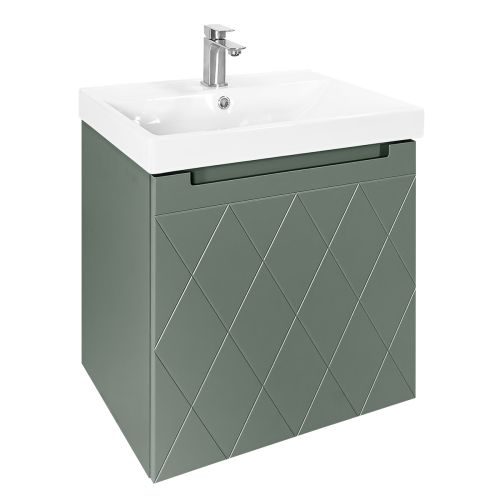 Josef Martin Sophie 600mm Harlequin Vanity Unit & Basin - Spring Green
