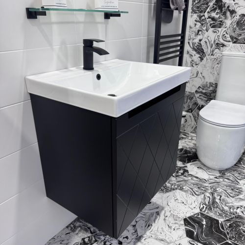 Joesf Martin Sophie 600mm Harlequin Vanity Unit & Inset Basin - Ember