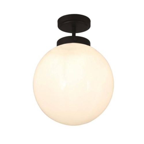 Forum Spa SPA-31309-MBLK Porto Single Semi-Flush Ceiling Light - Matt Black (11967)