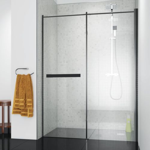 Black 1100mm Sliding Shower Door (15878)