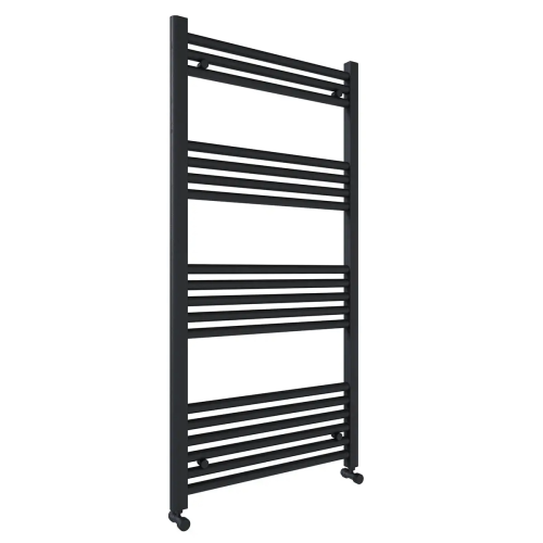 Eliseo Ricci Straight Heated Towel Rail Anthracite 1200mm x 600mm