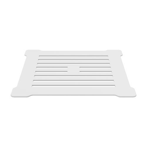Nuie 90mm White Shower Trap including Metal Cover - Matt White (16336)