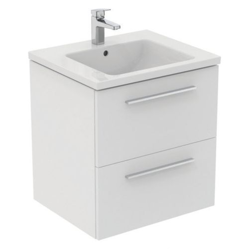 Ideal Standard i.life B 600mm Wall Hung Vanity Unit & Basin - Matt White (20713)