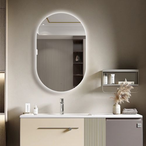 Tablet Backlit LED Mirror Cabinet 800 x 500mm with Demister