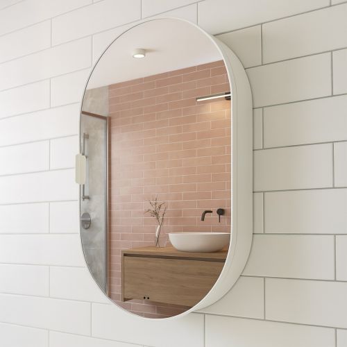 Tablet Backlit LED Mirror Cabinet 800 x 500mm with Demister