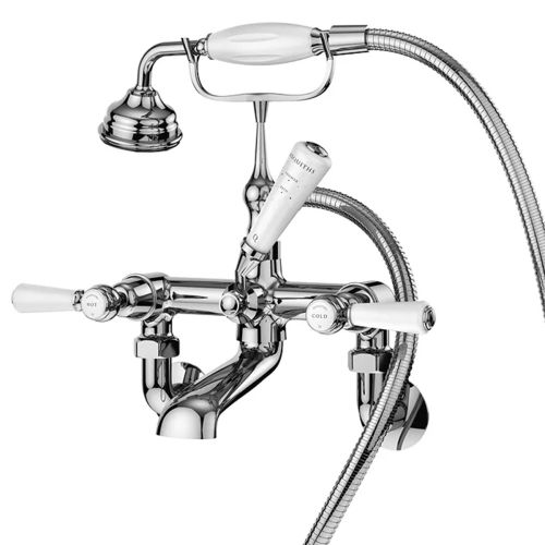 Asquiths Restore Wall Mounted Bath Shower Mixer with Lever Handles (2556)