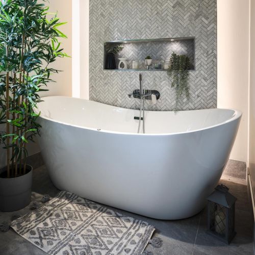 Viktor Benson Taha Freestanding Bath 1800 x 900 x 720mm with Air Jets