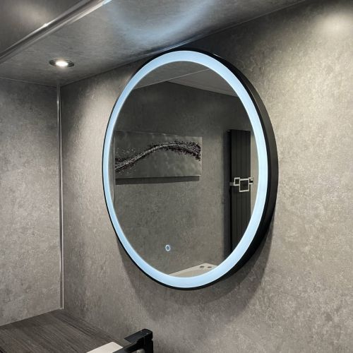 Clear Look Tetbury 800mm Round LED Black Mirror (12070)