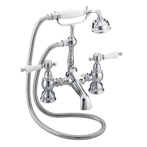 Heritage Glastonbury Chrome Bath Shower Mixer (1950)