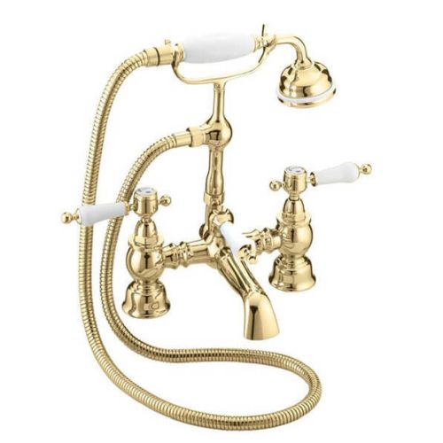 Heritage Glastonbury Bath Shower Mixer - Gold (1951)