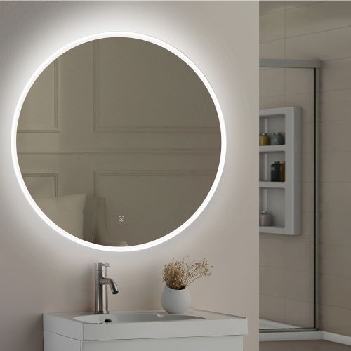 Lily Slimline 600mm LED Round Touch Mirror with Demister & Colour Change (16131)
