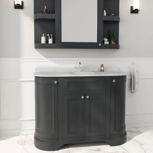 Kingsbury 1200mm Vanity Unit & Mirror Deal - Shadow Grey