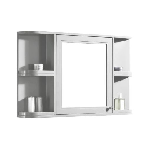 Kingsbury Classic Curve Mirror Cabinet - White (22008)