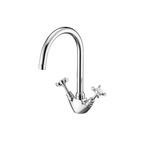 Tre Mercati Imperial Traditional Deck Mounted Sink Mixer Tap - Chrome