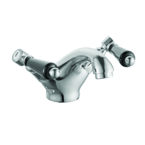 Victoria Nero Mono Basin Mixer With Click Clack Waste - Chrome