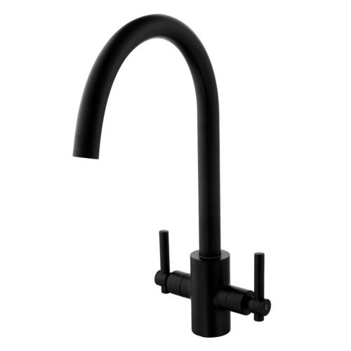 Tre Mercati Peggy Sue Modern Deck Mounted Sink Mixer Tap -  Black (20837)