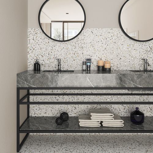 Tempo Mix Matt 20 x 24cm Hexagaon Porcelain Tile - 0.92 sqm perbox