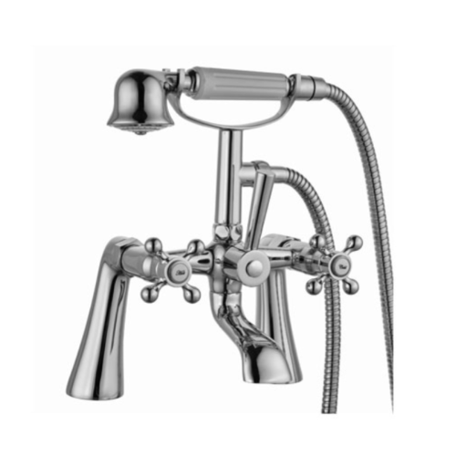 Traditional Victoria Bath Shower Mixer - Chrome