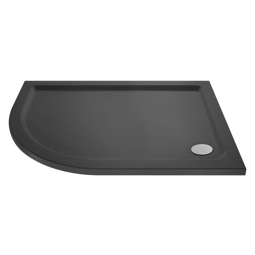 Nuie 1000 x 800mm Offset Quadrant Shower Tray - Left Hand - Slate Grey (16390)