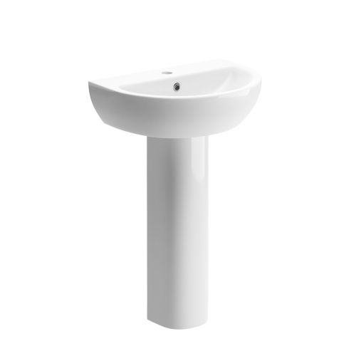 Ari Design Tirana 550x400mm 1 Tap Hole Basin & Full Pedestal