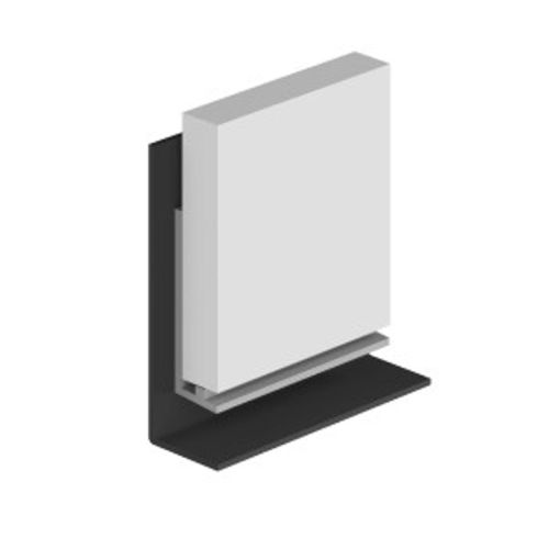 CLASSIC Type X Wet Floor Base Aluminium Extrusion - Satin Anodised - 2450mm Long (21117)