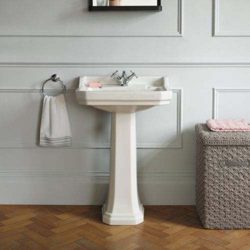 Ideal Standard Waverley Classic 560mm 1 Taphole Basin & Full Pedestal (20706)