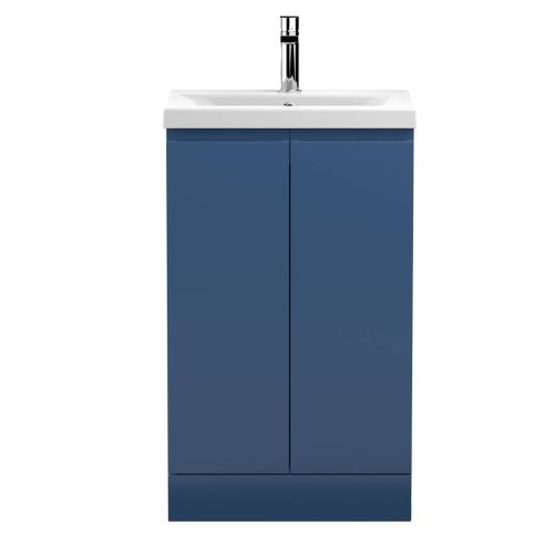 Hudson Reed Urban 500mm Floorstanding Vanity Unit & Mid-Edged Basin - Satin Blue URB307A (13017)