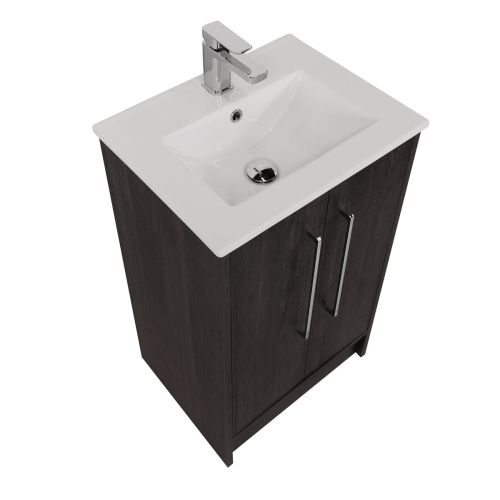 Josef Martin Urbano 500mm Space Saver Floorstanding Vanity Unit & Basin - Roble Azabache (11681)