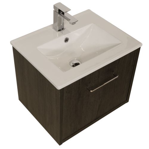 Josef Martin Urbano 500mm Space Saver Wall Mounted Vanity Unit & Basin - Roble Azabache (11682)