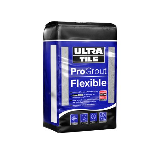 UltraTile ProGrout Flexible Wall & Floor Grout - 10kg - Silver Grey